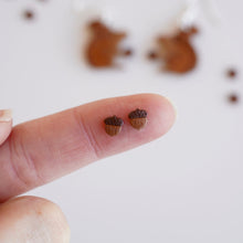 Load image into Gallery viewer, Squirrel & Acorn Earrings