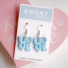 Load image into Gallery viewer, LOVE Paw Print Earrings