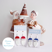 Load image into Gallery viewer, Santa Hat & Beard Earrings