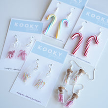 Load image into Gallery viewer, Candy Cane Bags and Jar Earrings
