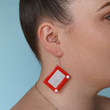 Load image into Gallery viewer, Etch-A-Sketch Earrings