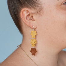 Load image into Gallery viewer, 3 Drop Tiny Teddy Earrings