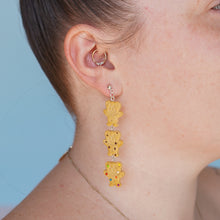 Load image into Gallery viewer, 3 Drop Tiny Teddy Earrings