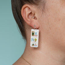 Load image into Gallery viewer, Bookshelf Rectangle Earrings