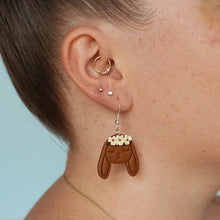 Load image into Gallery viewer, Triple Chocolate Bunny Earrings