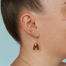 Load image into Gallery viewer, Triple Chocolate Bunny Earrings