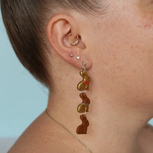 Load image into Gallery viewer, Gold Chocolate Bunny Earrings