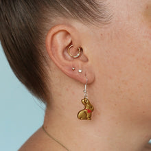 Load image into Gallery viewer, Gold Chocolate Bunny Earrings