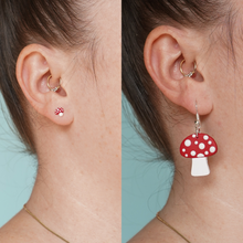 Load image into Gallery viewer, Red Mushroom 2D Earrings