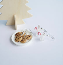 Load image into Gallery viewer, Christmas Milk and Cookie Earrings