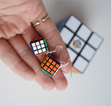 Load image into Gallery viewer, Rubix Cube Earrings