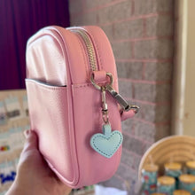 Load and play video in Gallery viewer, Clay Leather Heart Bag Charm
