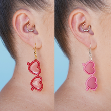 Load image into Gallery viewer, Heart Sunglasses Earrings