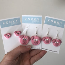Load image into Gallery viewer, Pink Pig Earrings