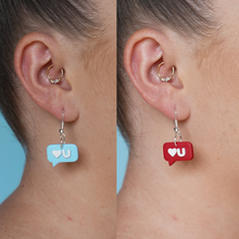 Load image into Gallery viewer, Love You Speech Bubble Earrings