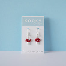 Load image into Gallery viewer, Red Mushroom 2D Earrings