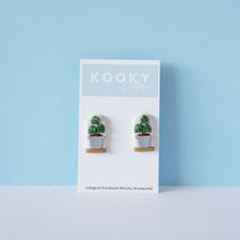 Load image into Gallery viewer, Monstera House Plant Earrings