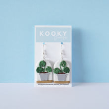 Load image into Gallery viewer, Monstera House Plant Earrings