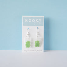 Load image into Gallery viewer, Spearmint Leaf Lolly Bag Earrings