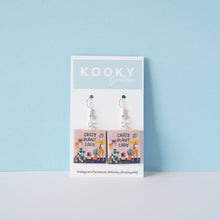 Load image into Gallery viewer, Crazy Plant Lady Book Earrings
