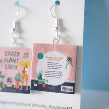 Load image into Gallery viewer, Crazy Plant Lady Book Earrings