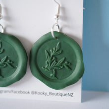 Load image into Gallery viewer, Plant Wax Seal Earrings