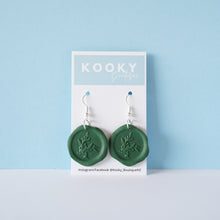 Load image into Gallery viewer, Plant Wax Seal Earrings