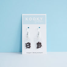 Load image into Gallery viewer, Chocolate Fish Bag Earrings