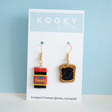 Load image into Gallery viewer, Marmite Jar/Toast Earrings