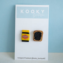 Load image into Gallery viewer, Vegemite Jar/Toast Earrings