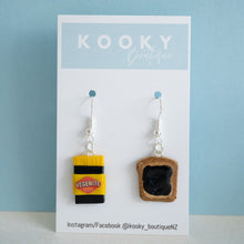 Load image into Gallery viewer, Vegemite Jar/Toast Earrings