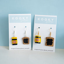 Load image into Gallery viewer, Vegemite Jar/Toast Earrings