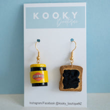 Load image into Gallery viewer, Vegemite Jar/Toast Earrings