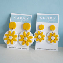 Load image into Gallery viewer, 2 Drop Sunflower Earrings