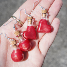Load image into Gallery viewer, Love Potion Bottle Earrings