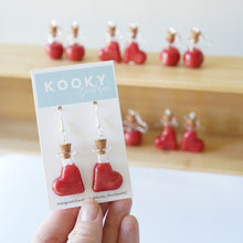 Load image into Gallery viewer, Love Potion Bottle Earrings