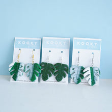 Load image into Gallery viewer, Monstera Earrings