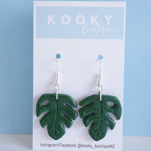 Load image into Gallery viewer, Monstera Earrings