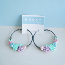 Load image into Gallery viewer, Succulent Hoop Earrings