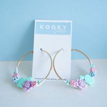 Load image into Gallery viewer, Succulent Hoop Earrings
