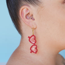 Load image into Gallery viewer, Heart Sunglasses Earrings
