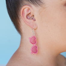 Load image into Gallery viewer, Heart Sunglasses Earrings