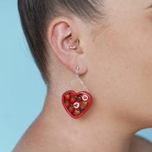 Load image into Gallery viewer, Heart Dessert Box Earrings