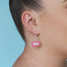 Load image into Gallery viewer, Love You Speech Bubble Earrings