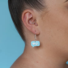 Load image into Gallery viewer, Love You Speech Bubble Earrings