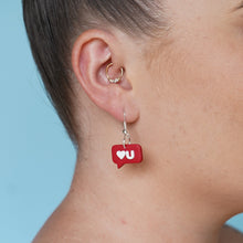Load image into Gallery viewer, Love You Speech Bubble Earrings