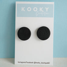 Load image into Gallery viewer, Black Studs