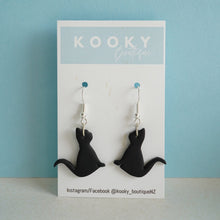 Load image into Gallery viewer, Cat Silhouette Earrings