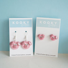 Load image into Gallery viewer, Pink Pig Earrings