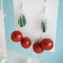 Load image into Gallery viewer, 3D Cherry Earrings